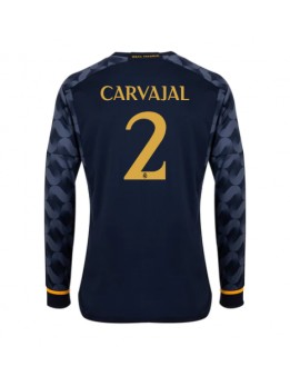Real Madrid Daniel Carvajal #2 Replika Borta Kläder 2023-24 Långärmad